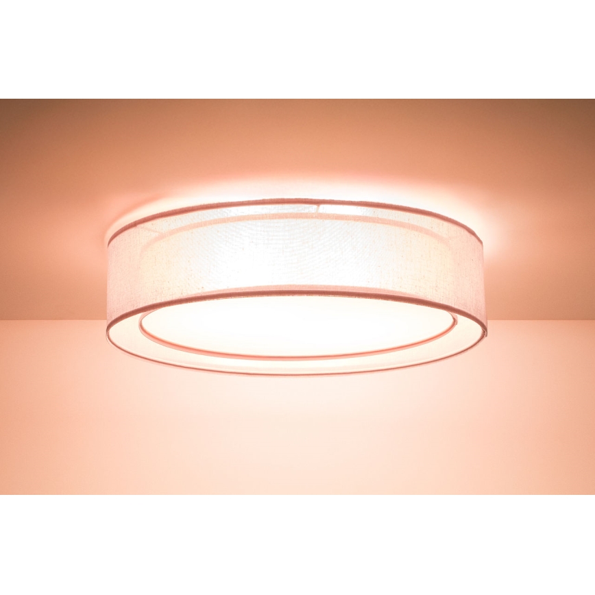 Plafoniera PURO 2xE27/40W/230V Ø 60 cm rosa