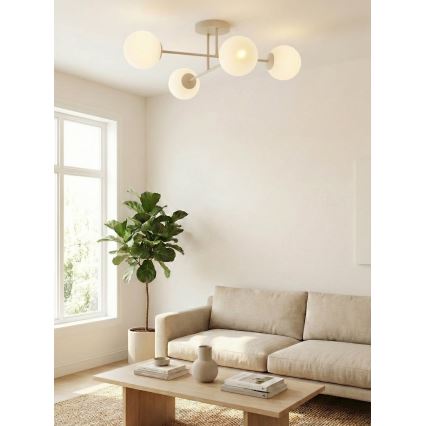 Plafoniera ROMA 4xE14/10W/230V beige
