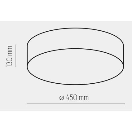 Plafoniera RONDO 4xE27/15W/230V d. 45 cm bianca