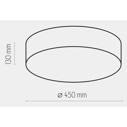 Plafoniera RONDO 4xE27/15W/230V d. 45 cm grigia
