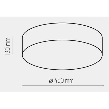 Plafoniera  RONDO 4xE27/15W/230V d. 45 cm nera