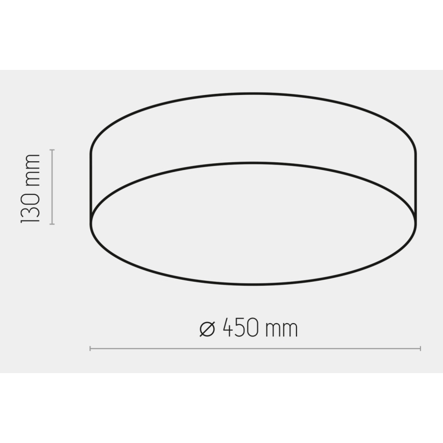 Plafoniera  RONDO 4xE27/15W/230V d. 45 cm nera