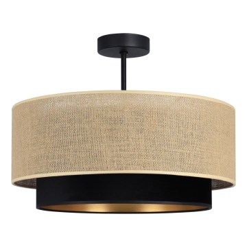 Plafoniera SARTA 1xE27/60W/230V Ø 45 cm nero/iuta