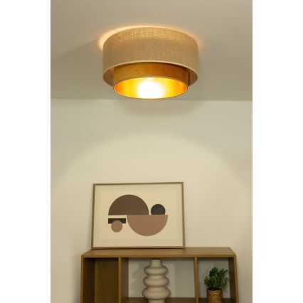 Plafoniera SARTA 1xE27/60W/230V Ø 45 cm rame/iuta