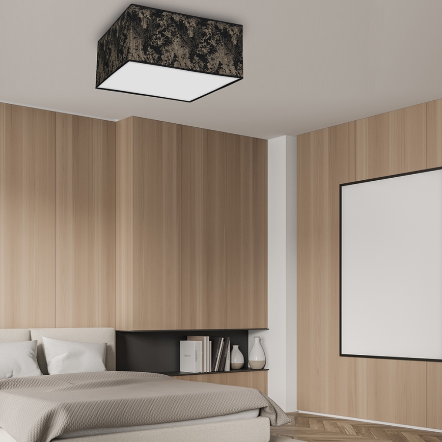 Plafoniera SATINO 2xE27/60W/230V nera/oro