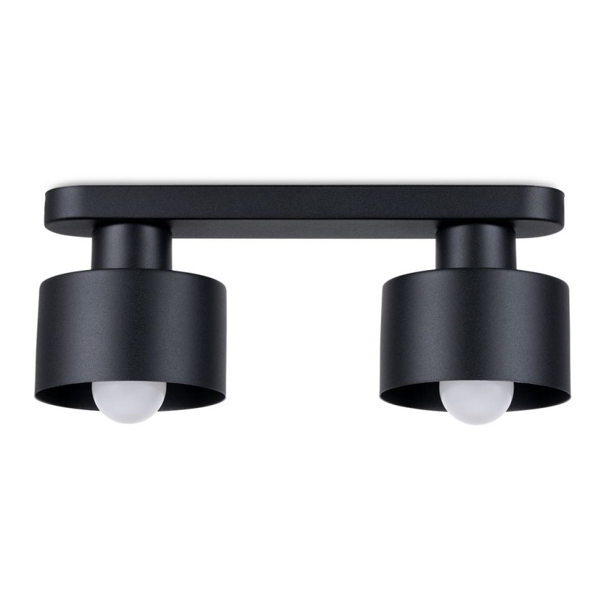 Plafoniera SAVAR 2xE27/60W/230V nero