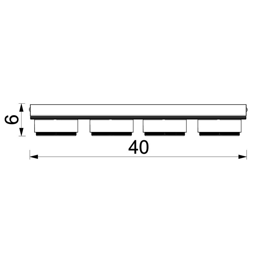 Plafoniera SEMA 4xGX53/15W/230V nero/marrone/quercia