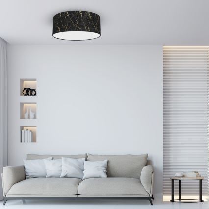 Plafoniera SENSO 2xE27/60W/230V nera/oro d. 40 cm