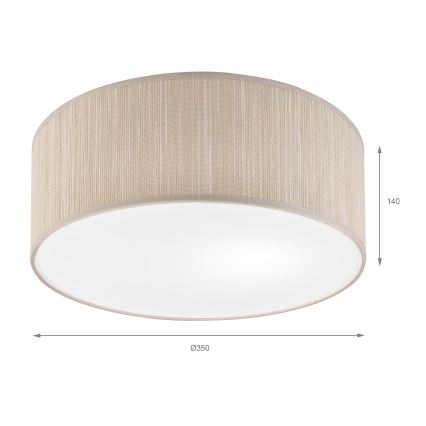 Plafoniera SIRJA 1xE27/15W/230V Ø 35 cm beige