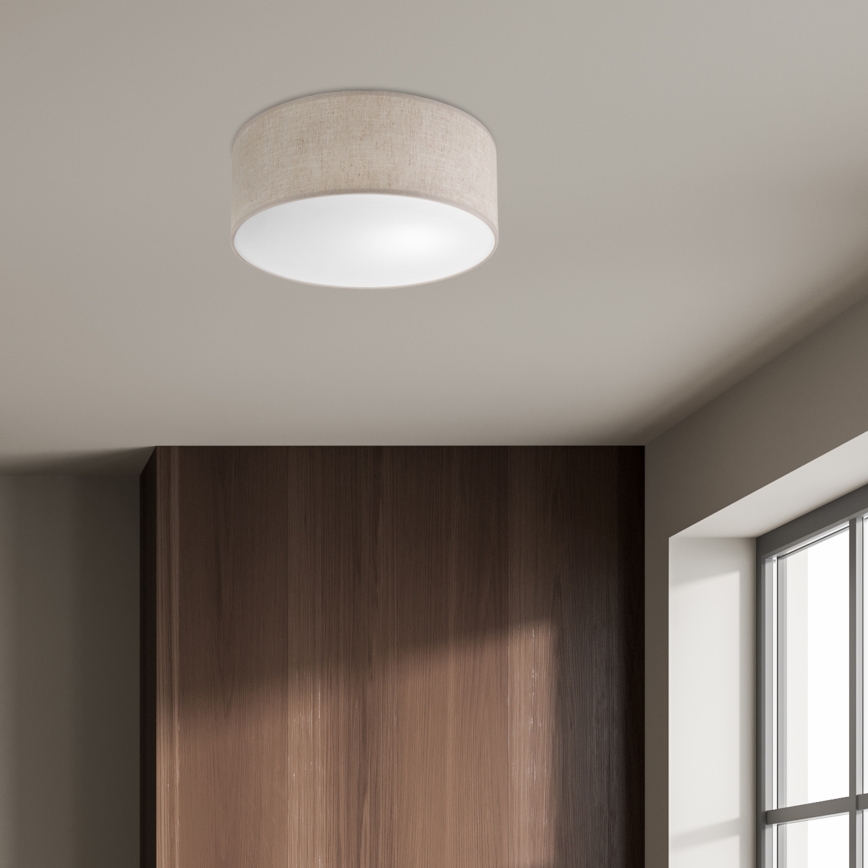 Plafoniera SIRJA 1xE27/15W/230V Ø 35 cm beige