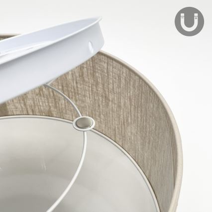 Plafoniera SIRJA 1xE27/15W/230V Ø 35 cm beige