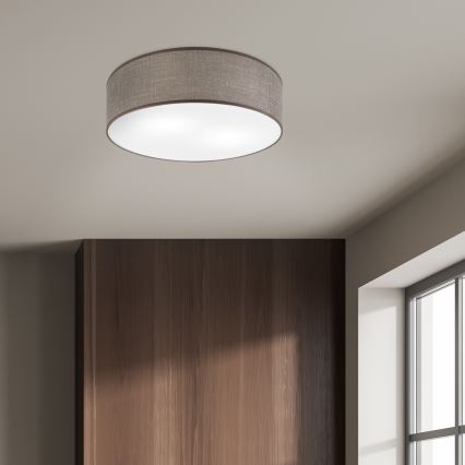 Plafoniera SIRJA 2xE27/15W/230V Ø 45 cm marrone