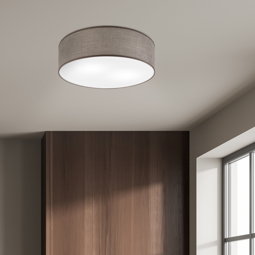 Plafoniera SIRJA 2xE27/15W/230V Ø 45 cm marrone