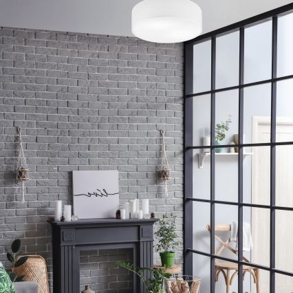 Plafoniera SIRJA 2xE27/60W/230V d. 45 cm bianco
