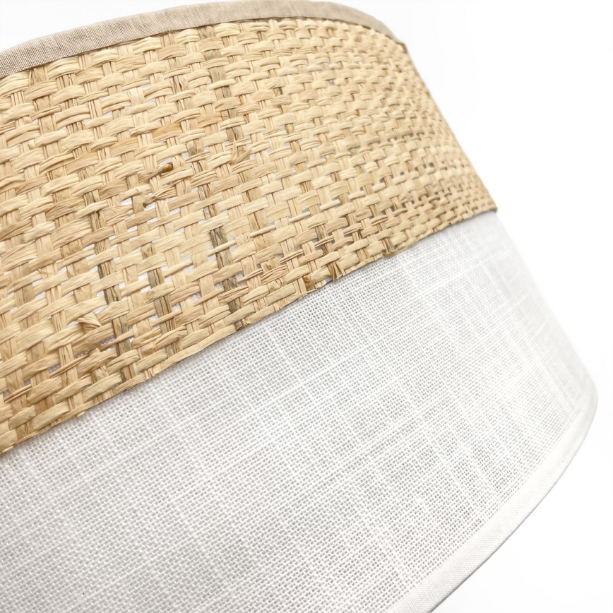 Plafoniera SIRJA BOHO 2xE27/15W/230V Ø 45 cm beige/bianco