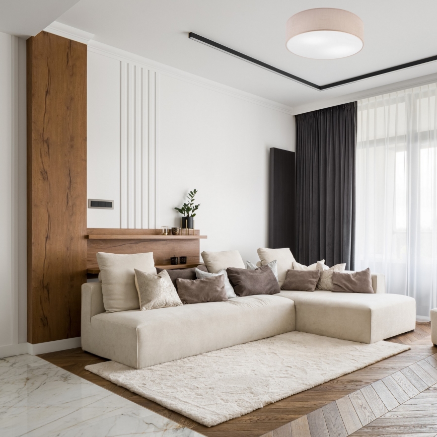 Plafoniera SIRJA DOUBLE 4xE27/15W/230V diametro 45 cm beige