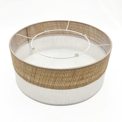 Plafoniera SIRJA DOUBLE BOHO 2xE14/15W/230V Ø 35 cm beige/bianco