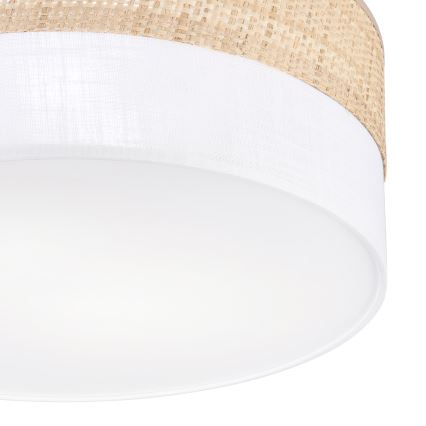 Plafoniera SIRJA DOUBLE BOHO 2xE14/15W/230V Ø 35 cm beige/bianco