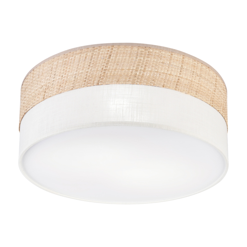 Plafoniera SIRJA DOUBLE BOHO 2xE14/15W/230V Ø 35 cm beige/crema