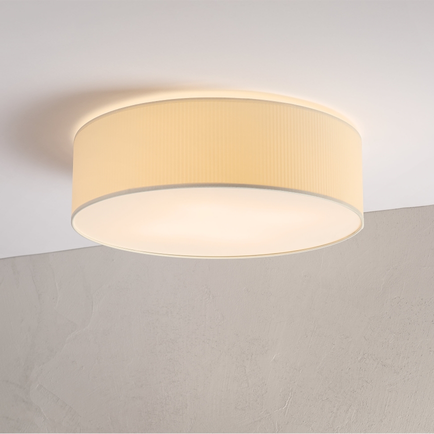 Plafoniera SIRJA PLISADO 4xE27/15W/230V Ø 45 cm crema