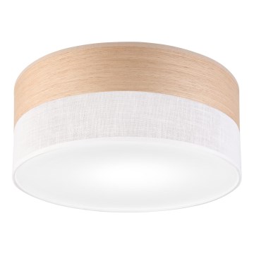 Plafoniera SIRJA WOOD 1xE27/15W/230V diametro 35 cm bianco/quercia