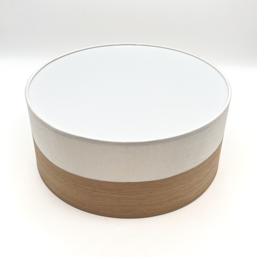 Plafoniera SIRJA WOOD 1xE27/15W/230V diametro 35 cm bianco/quercia