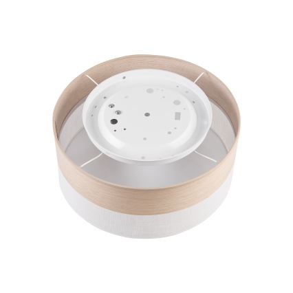 Plafoniera SIRJA WOOD 1xE27/15W/230V diametro 35 cm bianco/quercia
