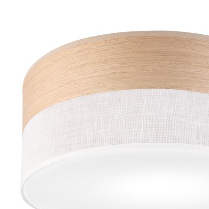 Plafoniera SIRJA WOOD 1xE27/15W/230V diametro 35 cm bianco/quercia