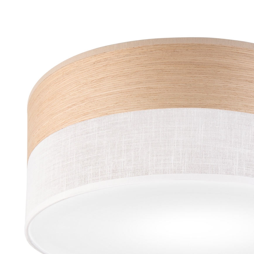 Plafoniera SIRJA WOOD 1xE27/15W/230V diametro 35 cm bianco/quercia