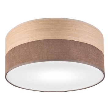 Plafoniera SIRJA WOOD 1xE27/15W/230V diametro 35 cm marrone/quercia