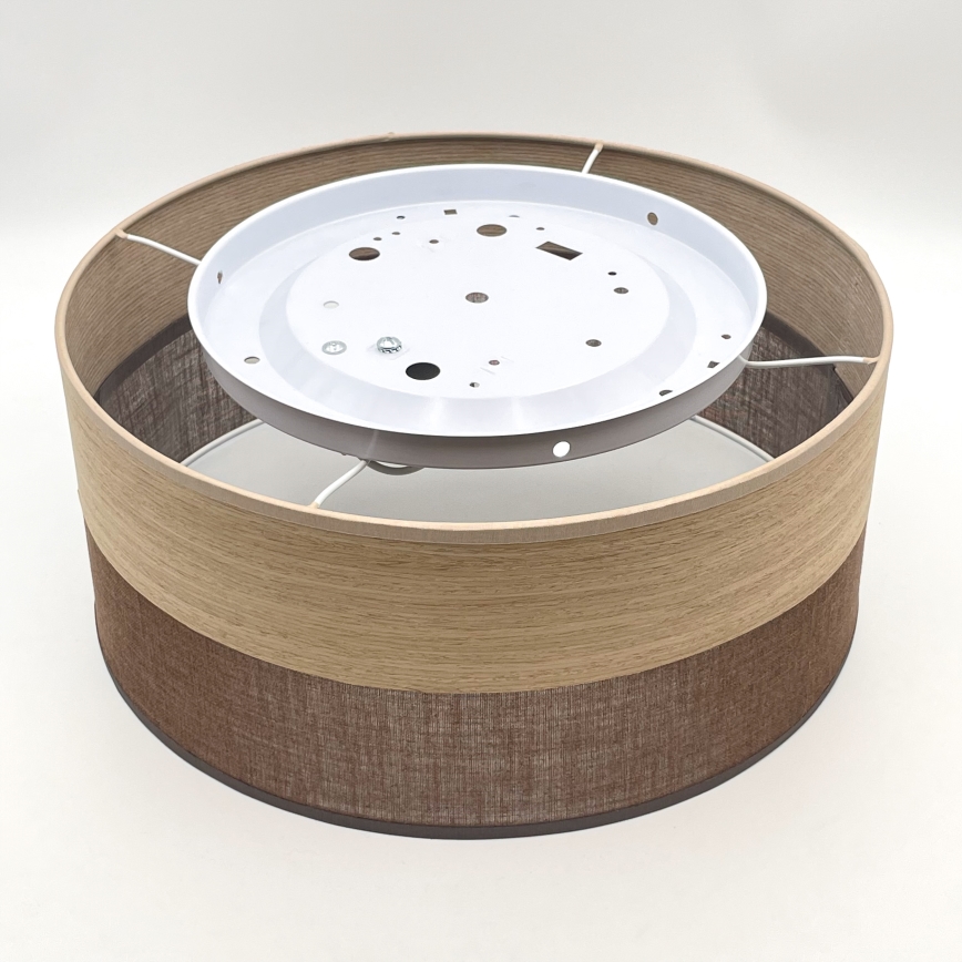 Plafoniera SIRJA WOOD 1xE27/15W/230V diametro 35 cm marrone/quercia