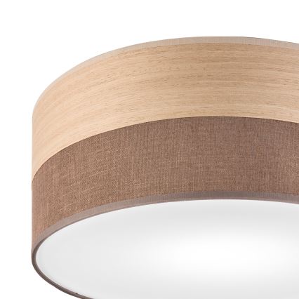 Plafoniera SIRJA WOOD 1xE27/15W/230V diametro 35 cm marrone/quercia