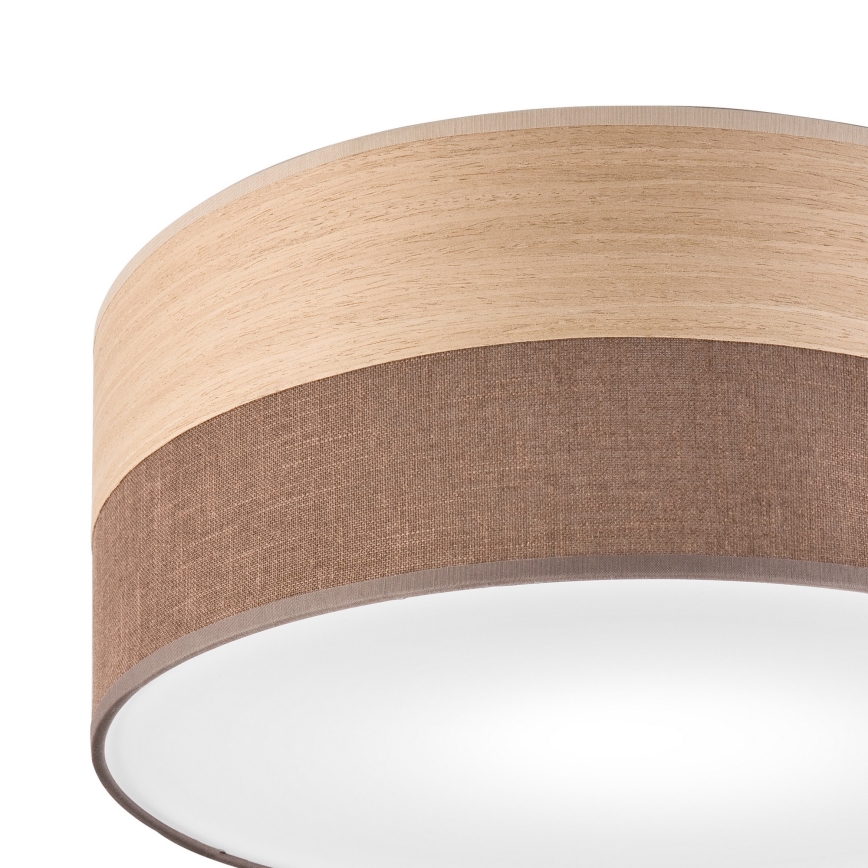 Plafoniera SIRJA WOOD 1xE27/15W/230V diametro 35 cm marrone/quercia