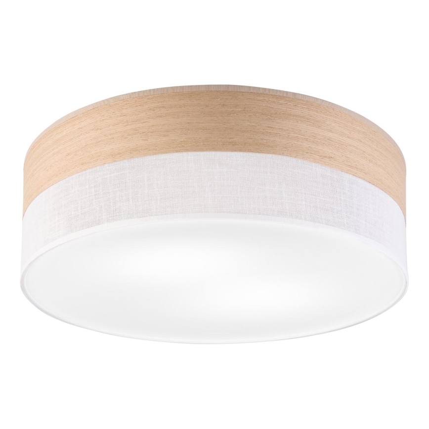 Plafoniera SIRJA WOOD 2xE27/15W/230V diametro 45 cm bianco/quercia
