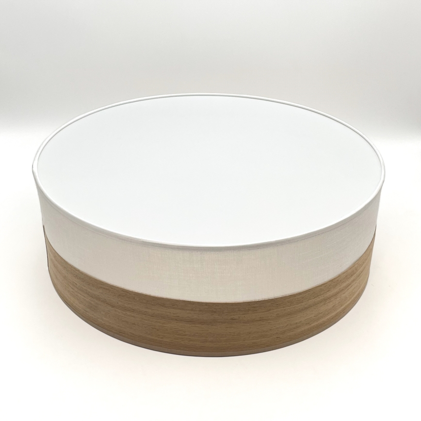 Plafoniera SIRJA WOOD 2xE27/15W/230V diametro 45 cm bianco/quercia