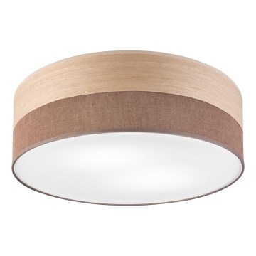 Plafoniera SIRJA WOOD 2xE27/15W/230V diametro 45 cm marrone/quercia