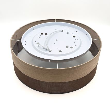 Plafoniera SIRJA WOOD 2xE27/15W/230V diametro 45 cm marrone/quercia