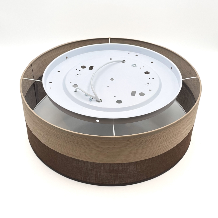 Plafoniera SIRJA WOOD 2xE27/15W/230V diametro 45 cm marrone/quercia