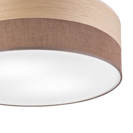 Plafoniera SIRJA WOOD 2xE27/15W/230V diametro 45 cm marrone/quercia