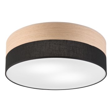 Plafoniera SIRJA WOOD 2xE27/15W/230V diametro 45 cm nero/quercia