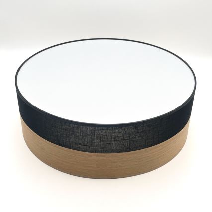 Plafoniera SIRJA WOOD 2xE27/15W/230V diametro 45 cm nero/quercia