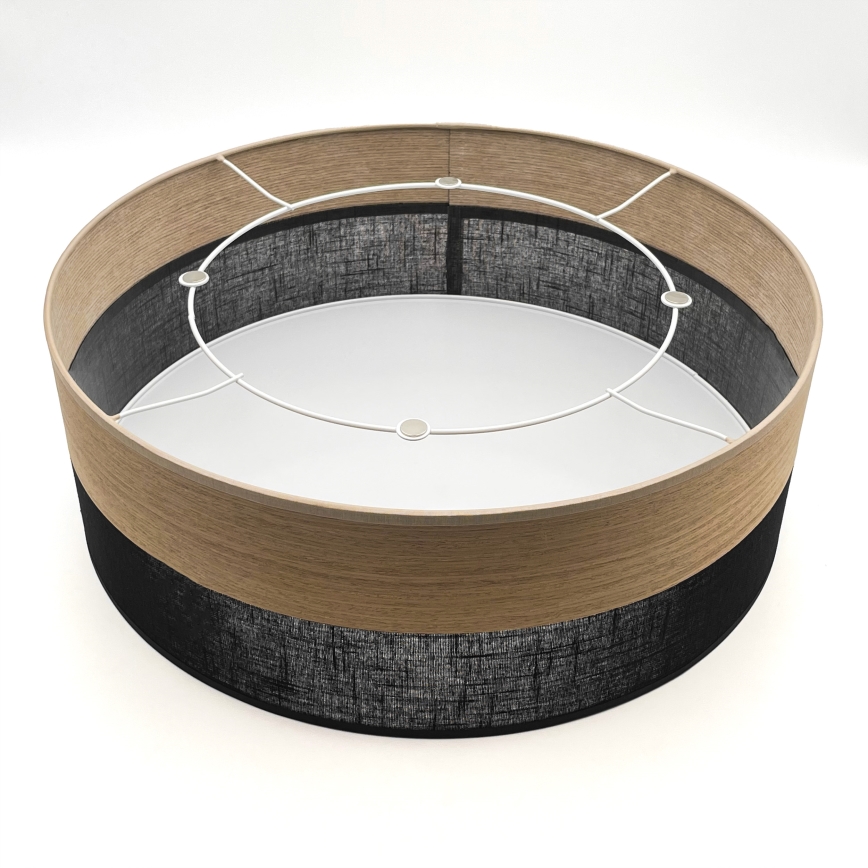 Plafoniera SIRJA WOOD 2xE27/15W/230V diametro 45 cm nero/quercia