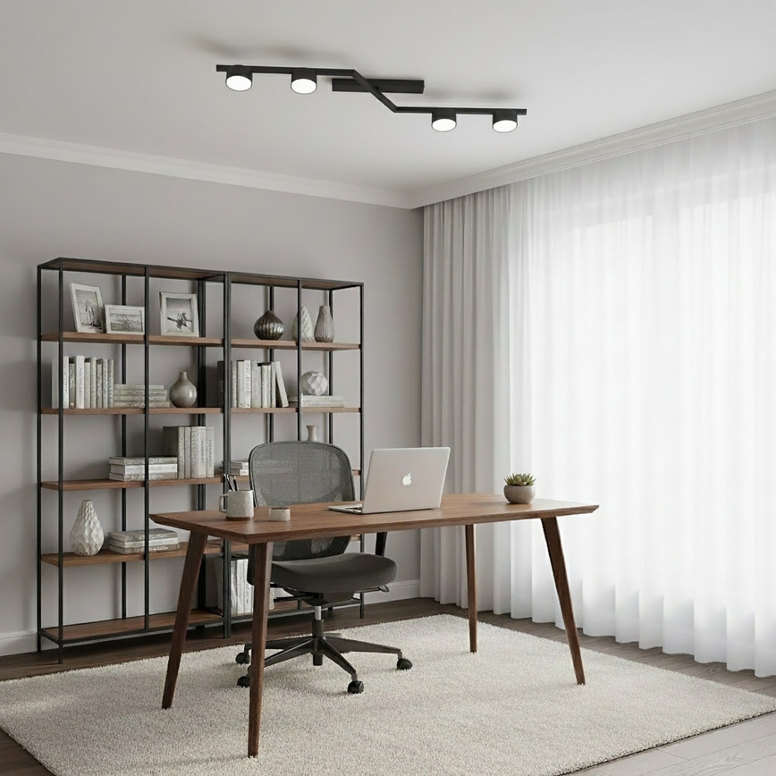 Plafoniera SKAN 4xGX53/12W/230V, nera