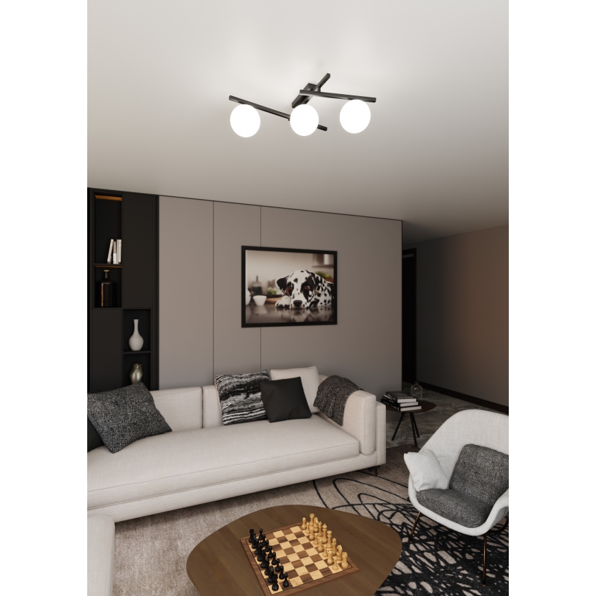 Plafoniera SMART 3xE14/10W/230V nero/bianco