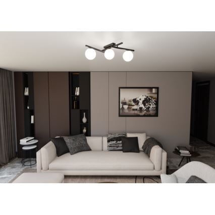Plafoniera SMART 3xE14/10W/230V nero/bianco