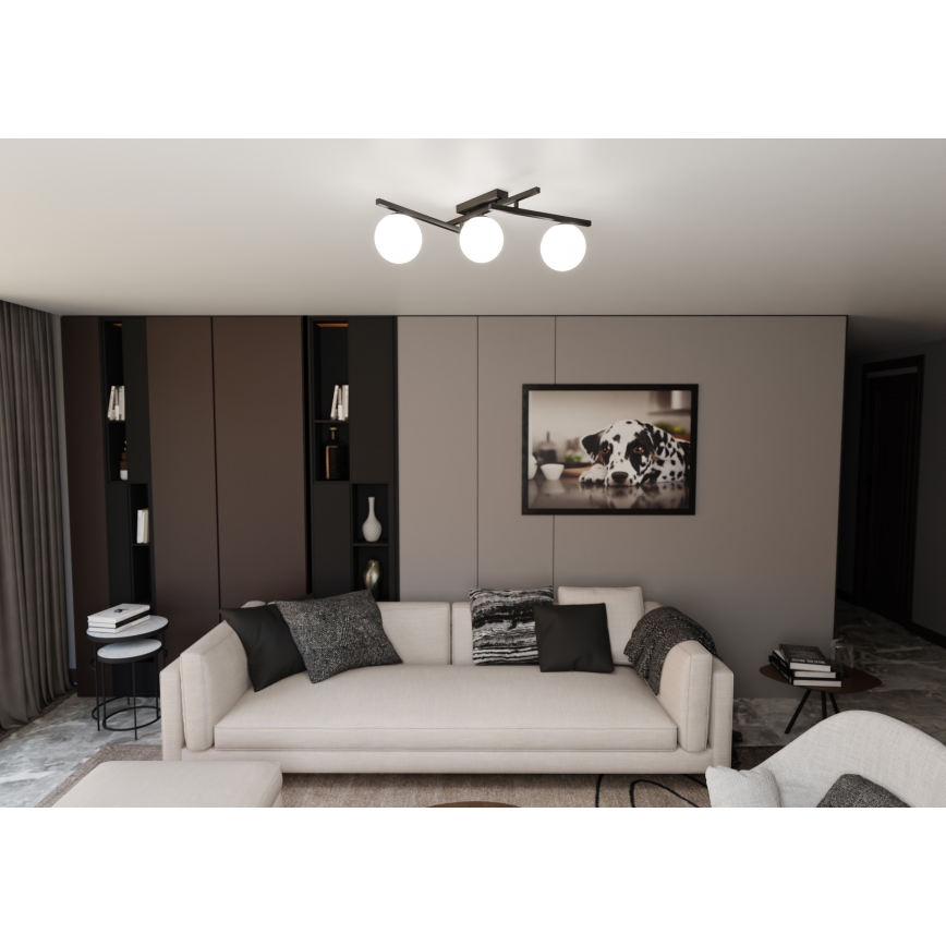 Plafoniera SMART 3xE14/10W/230V nero/bianco