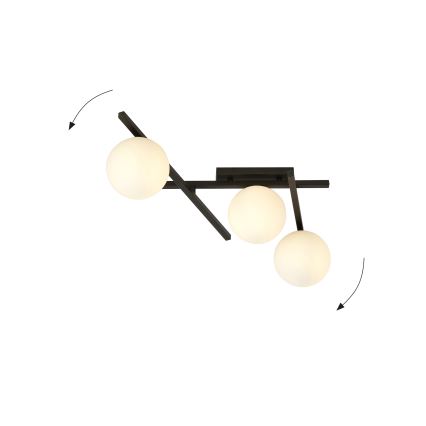 Plafoniera SMART 3xE14/10W/230V nero/bianco