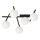 Plafoniera SMART 5xE14/10W/230V nero/bianco