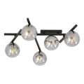 Plafoniera SMART 5xE14/10W/230V nero/grigio