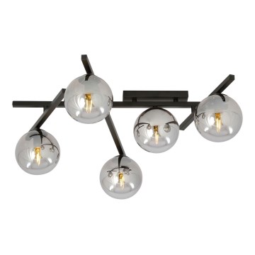 Plafoniera SMART 5xE14/10W/230V nero/grigio